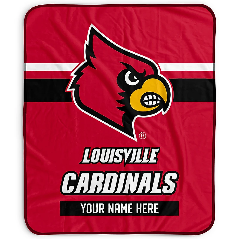Pegasus Louisville Cardinals 50" x 60" Stripes Personalized Fleece Blanket