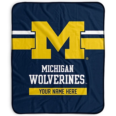 Pegasus Michigan Wolverines 50" x 60" Stripes Personalized Fleece Blanket