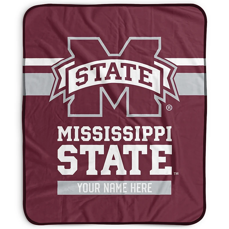 Pegasus Mississippi State Bulldogs 50" x 60" Stripes Personalized Fleece Blanket