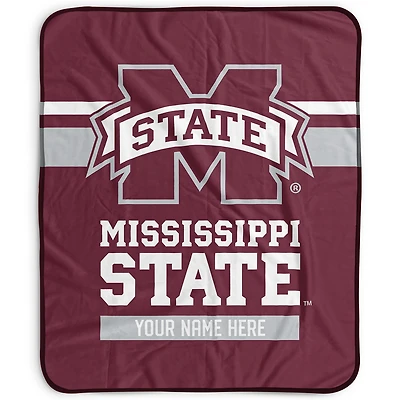 Pegasus Mississippi State Bulldogs 50" x 60" Stripes Personalized Fleece Blanket