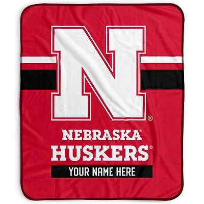 Pegasus Nebraska Huskers 50" x 60" Stripes Personalized Fleece Blanket