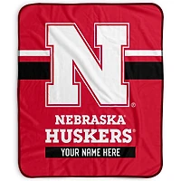 Pegasus Nebraska Huskers 50" x 60" Stripes Personalized Fleece Blanket