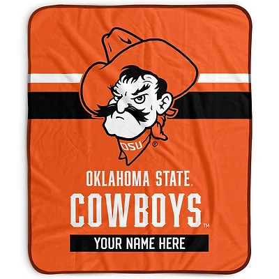 Pegasus Oklahoma State Cowboys 50" x 60" Stripes Personalized Fleece Blanket