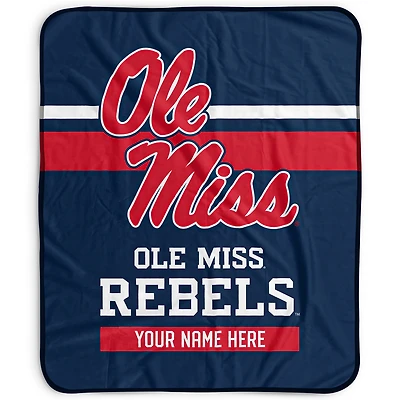 Pegasus Ole Miss Rebels 50" x 60" Stripes Personalized Fleece Blanket