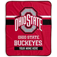 Pegasus Ohio State Buckeyes 50" x 60" Stripes Personalized Fleece Blanket