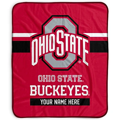 Pegasus Ohio State Buckeyes 50" x 60" Stripes Personalized Fleece Blanket