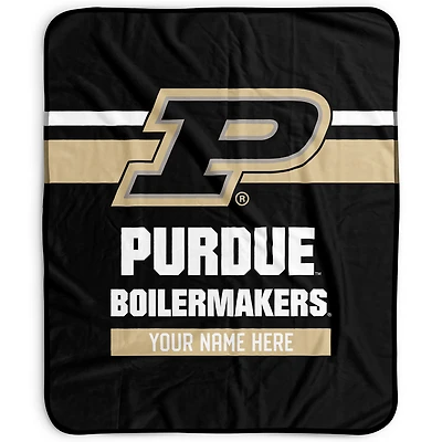 Pegasus Purdue Boilermakers 50" x 60" Stripes Personalized Fleece Blanket
