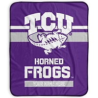 Pegasus TCU Horned Frogs 50" x 60" Stripes Personalized Fleece Blanket