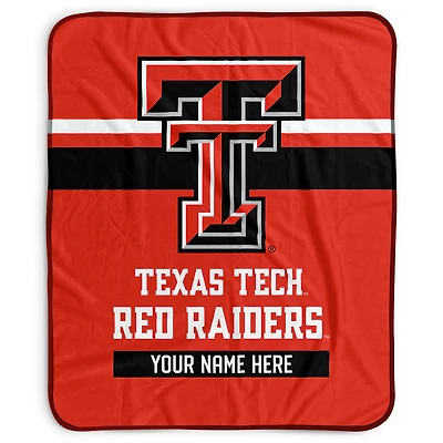 Pegasus Texas Tech Red Raiders 50" x 60" Stripes Personalized Fleece Blanket