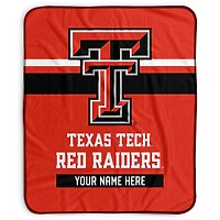 Pegasus Texas Tech Red Raiders 50" x 60" Stripes Personalized Fleece Blanket