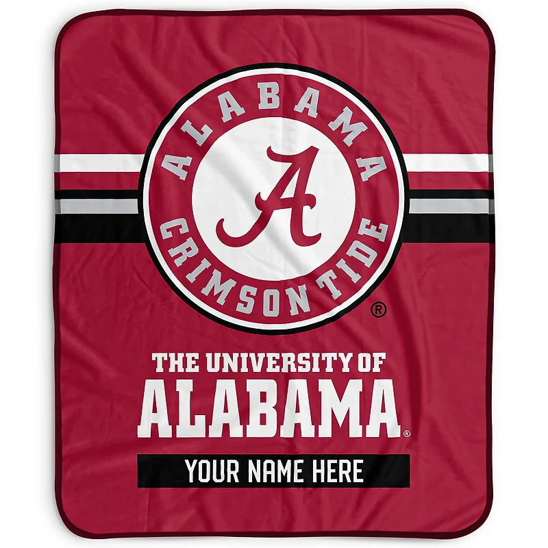 Pegasus Alabama Crimson Tide 50" x 60" Stripes Personalized Fleece Blanket