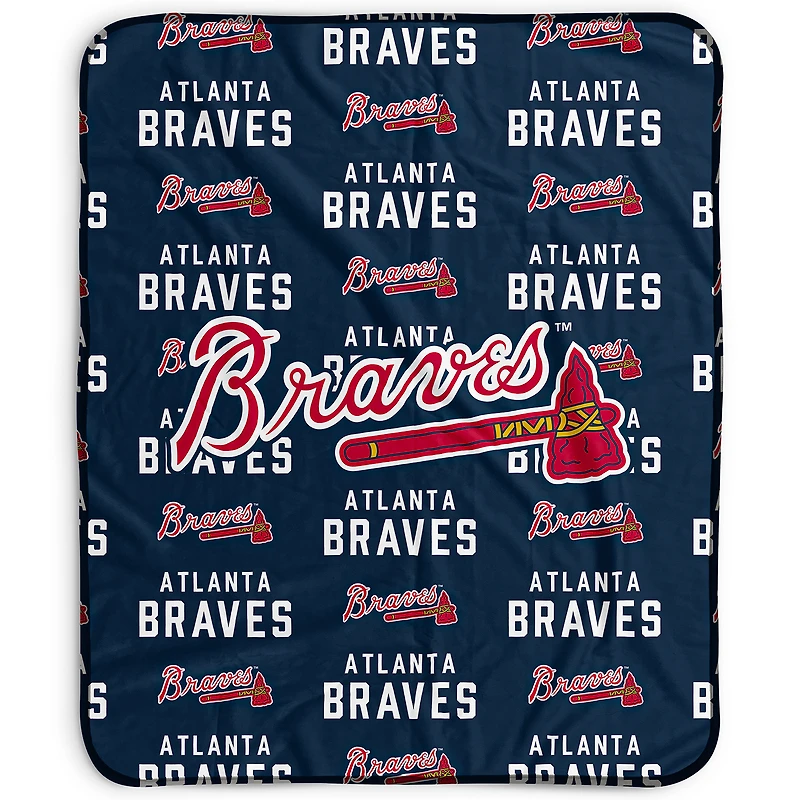 Pegasus Atlanta Braves 50" x 60" Repeat Wordmark Fleece Blanket