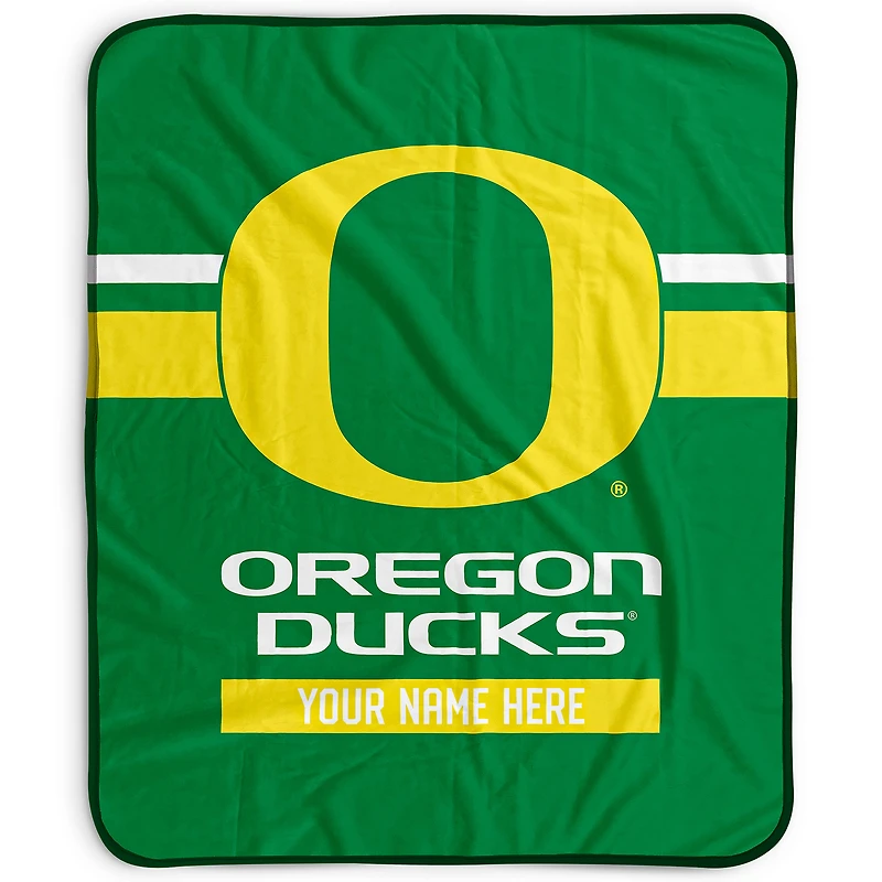 Pegasus Oregon Ducks 50" x 60" Stripes Personalized Fleece Blanket