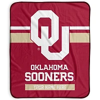 Pegasus Oklahoma Sooners 50" x 60" Stripes Personalized Fleece Blanket
