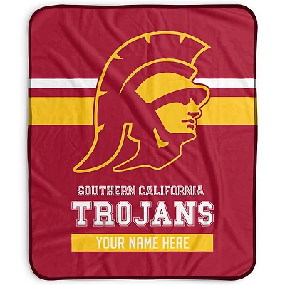 Pegasus USC Trojans 50" x 60" Stripes Personalized Fleece Blanket