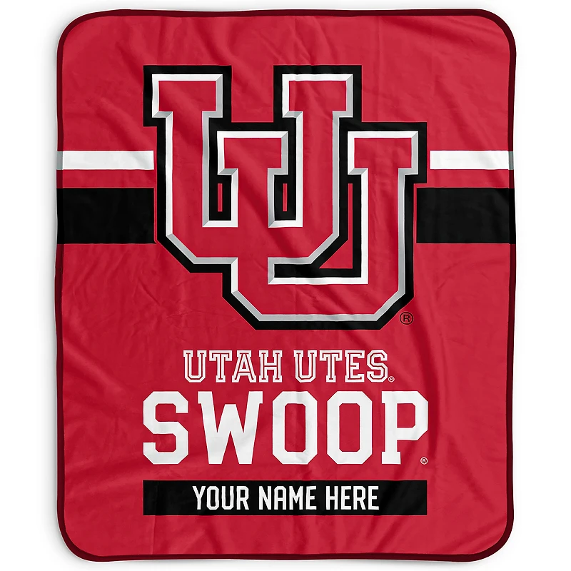 Pegasus Utah Utes 50" x 60" Stripes Personalized Fleece Blanket