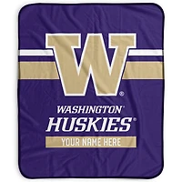 Pegasus Washington Huskies 50" x 60" Stripes Personalized Fleece Blanket