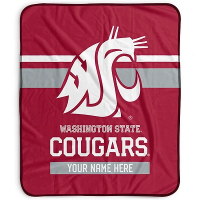 Pegasus Washington State Cougars 50" x 60" Stripes Personalized Fleece Blanket