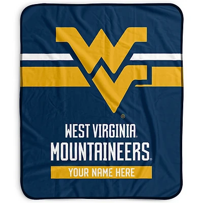 Pegasus West Virginia Mountaineers 50" x 60" Stripes Personalized Fleece Blanket