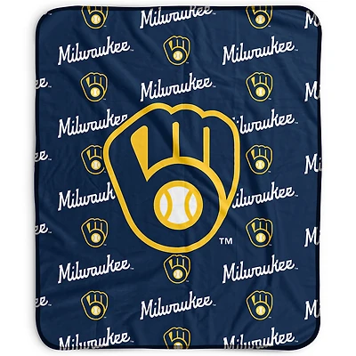 Pegasus Milwaukee Brewers 50" x 60" Repeat Wordmark Fleece Blanket