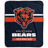 Pegasus Chicago Bears 50" x 60" Stripes Personalized Fleece Blanket