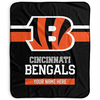 Pegasus Cincinnati Bengals 50" x 60" Stripes Personalized Fleece Blanket
