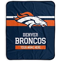 Pegasus Denver Broncos 50" x 60" Stripes Personalized Fleece Blanket
