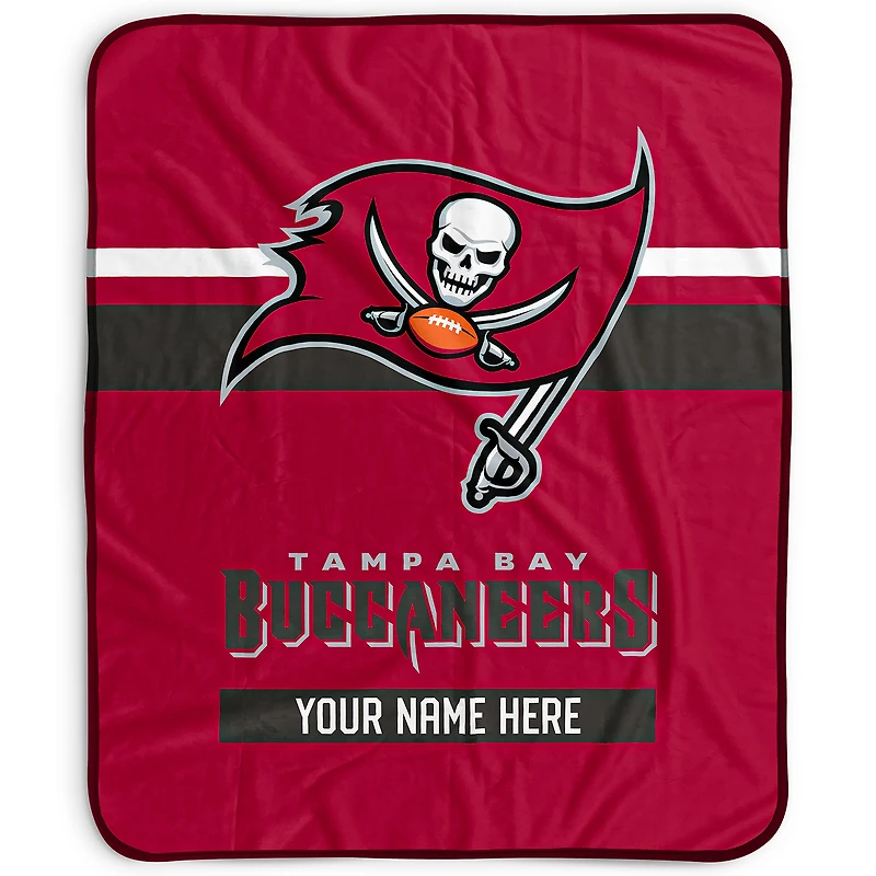 Pegasus Tampa Bay Buccaneers 50" x 60" Stripes Personalized Fleece Blanket