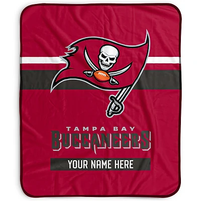 Pegasus Tampa Bay Buccaneers 50" x 60" Stripes Personalized Fleece Blanket