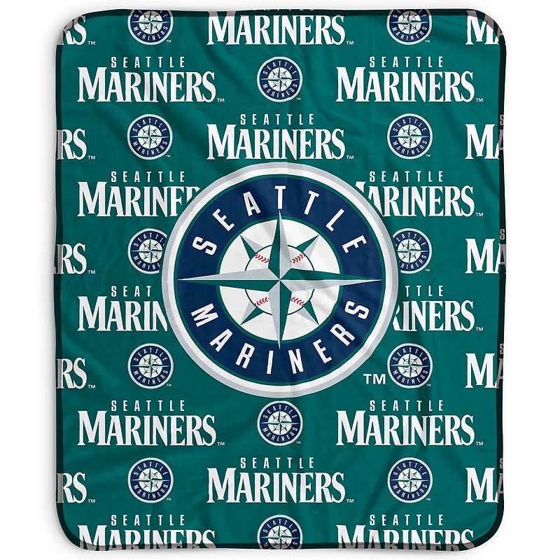 Pegasus Seattle Mariners 50" x 60" Repeat Wordmark Fleece Blanket