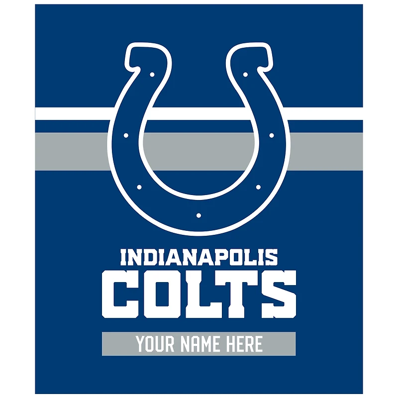 Pegasus Indianapolis Colts 50" x 60" Stripes Personalized Fleece Blanket