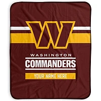 Pegasus Washington Commanders 50" x 60" Stripes Personalized Fleece Blanket