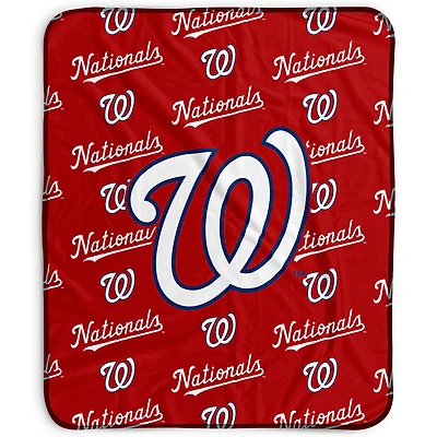 Pegasus Washington Nationals 50" x 60" Repeat Wordmark Fleece Blanket