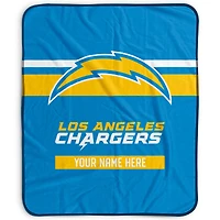 Pegasus Los Angeles Chargers 50" x 60" Stripes Personalized Fleece Blanket