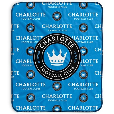 Pegasus Charlotte FC 50" x 60" Repeat Wordmark Fleece Blanket