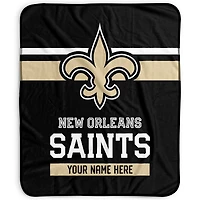 Pegasus New Orleans Saints 50" x 60" Stripes Personalized Fleece Blanket