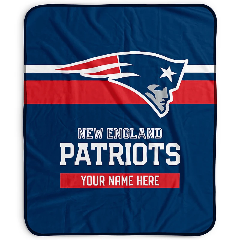 Pegasus New England Patriots 50" x 60" Stripes Personalized Fleece Blanket