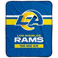 Pegasus Los Angeles Rams 50" x 60" Stripes Personalized Fleece Blanket
