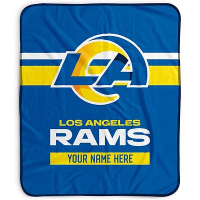 Pegasus Los Angeles Rams 50" x 60" Stripes Personalized Fleece Blanket