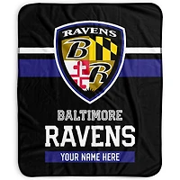 Pegasus Baltimore Ravens 50" x 60" Stripes Personalized Fleece Blanket