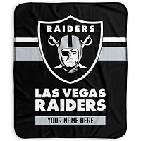 Pegasus Las Vegas Raiders 50" x 60" Stripes Personalized Fleece Blanket