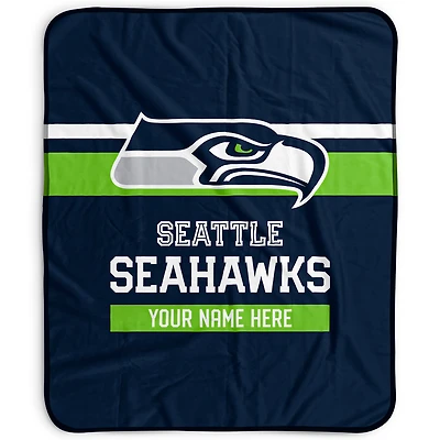 Pegasus Seattle Seahawks 50" x 60" Stripes Personalized Fleece Blanket