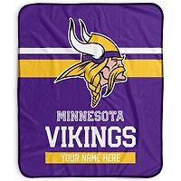 Pegasus Minnesota Vikings 50" x 60" Stripes Personalized Fleece Blanket