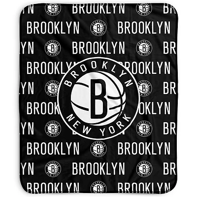 Pegasus Brooklyn Nets 50" x 60" Repeat Wordmark Fleece Blanket