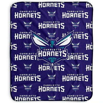 Pegasus Charlotte Hornets 50" x 60" Repeat Wordmark Fleece Blanket