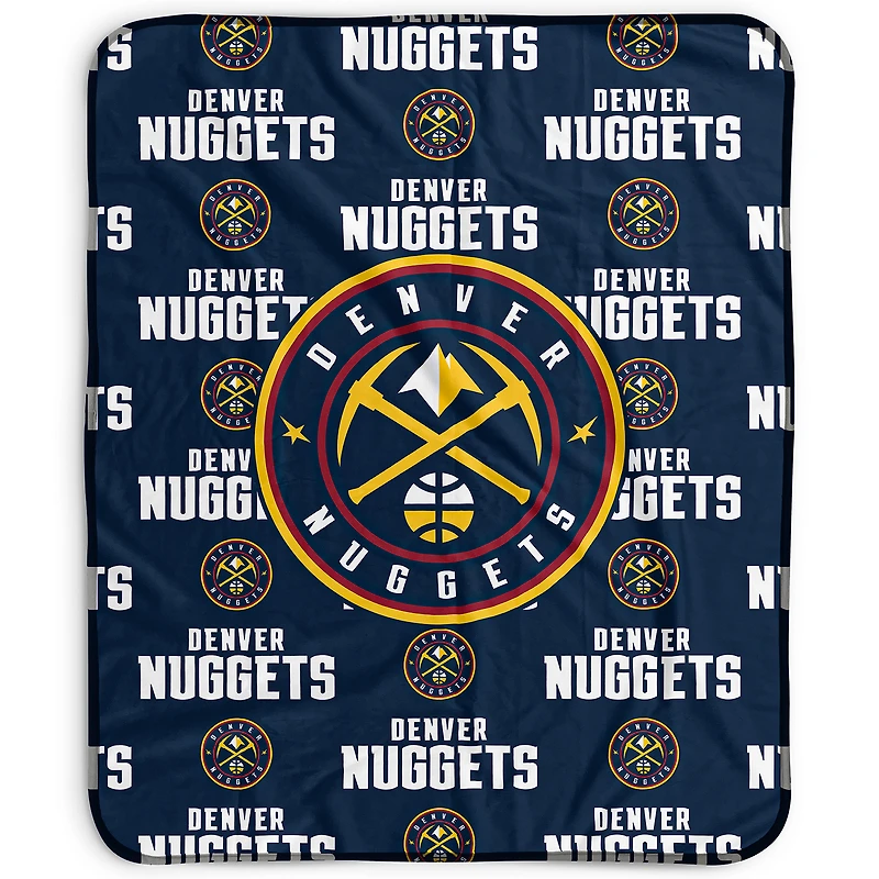 Pegasus Denver Nuggets 50" x 60" Repeat Wordmark Fleece Blanket