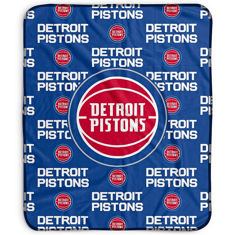 Pegasus Detroit Pistons 50" x 60" Repeat Wordmark Fleece Blanket