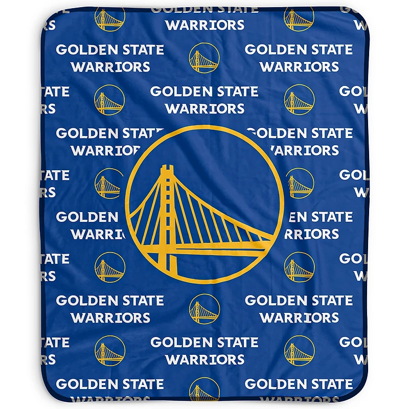 Pegasus Golden State Warriors 50" x 60" Repeat Wordmark Fleece Blanket