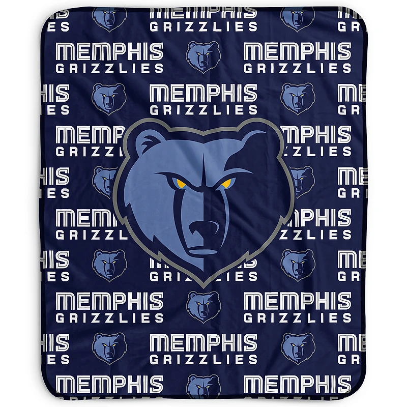 Pegasus Memphis Grizzlies 50" x 60" Repeat Wordmark Fleece Blanket