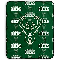 Pegasus Milwaukee Bucks 50" x 60" Repeat Wordmark Fleece Blanket
